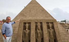 O replică a piramidei lui Keops se pregătește de Cartea Recordurilor