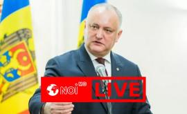 Briefing de presă susținut de Președintele Republicii Moldova Igor Dodon LIVE