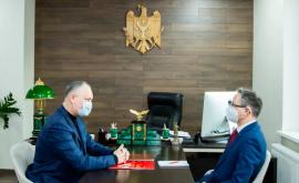 О чем Додон говорил с главой Миссии ОБСЕ в Молдове