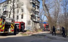 Incendiu întrun bloc de locuit din sectorul Rîșcani