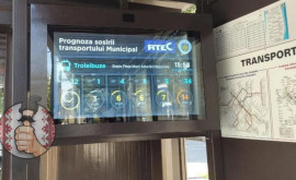 În capitală a apărut un panou electronic cu informații pe minut despre sosirea troleibuzelor 