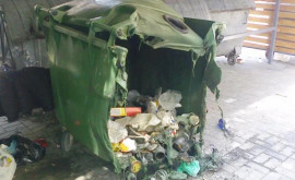 В Кишиневе было испорчено более 20 мусорных контейнеров