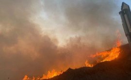 Un nou incendiu de vegetație oamenii spun că flăcările se extind spre case