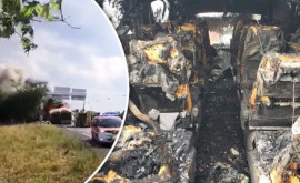 Detalii noi despre autocarul cu moldoveni care a luat foc pe un drum din Franța