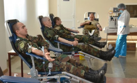 Militarii Armatei Naţionale au donat sînge în garnizoanele Bălţi Chişinău şi Căușeni