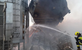 Incendiu produs la un rezervor de păstrare a cerealelor din Portul Giurgiulești