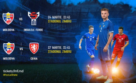 A început vînzarea biletelor pentru meciurile dintre Moldova Insulele Feroe și Cehia