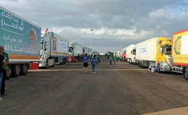 Camioanele care transportă ajutoare umanitare pentru Fîșia Gaza au început să circule