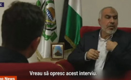 Întrebat despre masacrul din 7 octombrie un lider Hamas sa enervat și a plecat de la interviu