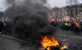 Varșovia devastată de protestele violente ale fermierilor