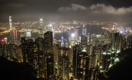 Hong Kong luminat noaptea ca în plină zi