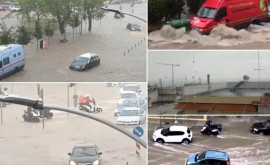 Inundaţii de proporţii în Grecia O furtună cu ploi şi grindină a făcut prăpăd