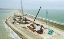 Imagini ale construcției podului din Crimeea timp de un an FOTO