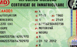 Certificate noi de înmatriculare pentru autovehicule
