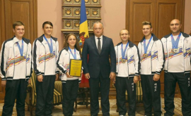 Додон поздравил спортсменов отличившихся на чемпионатах Европы ФОТО