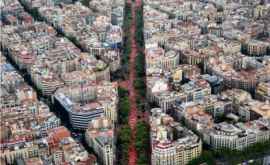 Imagini aeriene impresionante de la ziua naţională a Cataloniei VIDEO