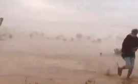 Imagini șocante cu deșertul acoperit de ape VIDEO