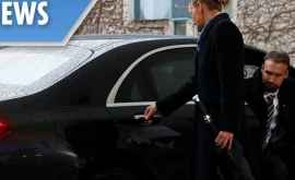 May sa blocat în mașină înainte de întîlnirea cu Merkel VIDEO