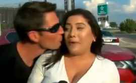 Мужчина поцеловал журналистку в прямом эфире и пошел под суд