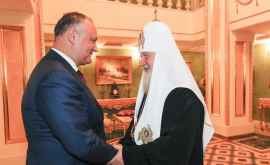 Președintele RM la felicitat pe Patriarhul Kirill cu ocazia aniversării intronizării