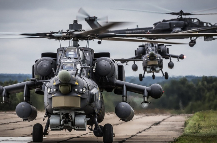 Distrugerea tancului Statului Islamic de Mi-28N, demonstrată pe video