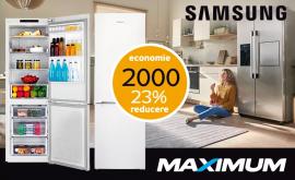Maximum Reduceri de pînă la 23 la frigiderele Samsung