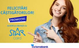 Promoția Achită și câștigă cu STAR Card de la Victoriabank a bucurat câștigătorii cu premii de până la 50 000 de lei