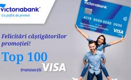 100 de boxe Bluetooth pentru top 100 cei mai activi deținători de carduri Visa de la Victoriabank
