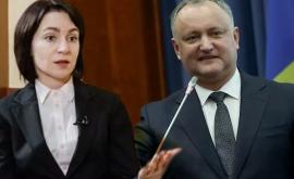 Cum comentează stafful lui Dodon refuzul Maiei Sandu de a veni la dezbateri