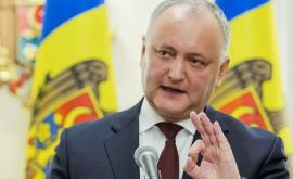 Игорь Додон призывает граждан Молдовы к спокойствию