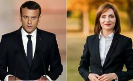 Macron a felicitato pe Maia Sandu