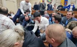 Bătaie în parlamentul din Odesa 