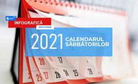 Calendarul sărbătorilor pentru 2021 INFOGRAFIC