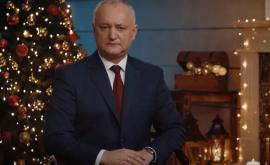 Mesajul de felicitare cu ocazia sărbătorilor de iarnă adresat de Igor Dodon VIDEO