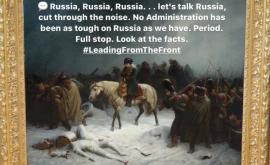 MAE rus ia răspuns lui Pompeo prin tabloul cu retragerea lui Napoleon
