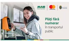 Mastercard și Moldova Agroindbank implementează primul proiect din Moldova de plăți fără numerar în transportul public