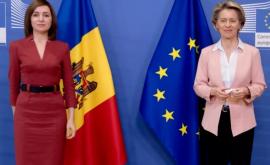 Maia Sandu a avut o întrevedere cu Președinta Comisiei Europene