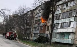 Incendiu în capitală Un apartament a fost cuprins de flăcări 