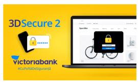 Услуга 3D Secure доступна бесплатно для держателей карт Victoriabankа