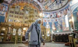 Десятки прихожан в церквях Кишинева замечены без масок