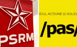 PSRM și PAS se află pe poziții egale în topul forțelor politice din Moldova