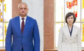Maia Sandu și Igor Dodon cei mai populari politicieni din țară sondaj 