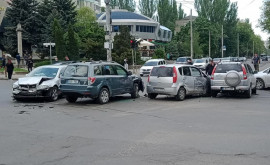Accident în lanț în capitală Patru automobile implicate
