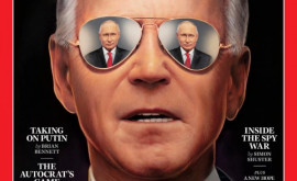 Putin reflectat în ochelarii lui Biden pe coperta Time