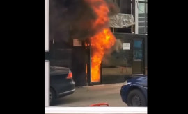 Пожар в здании Почты Молдовы