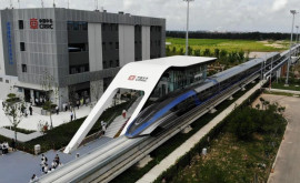 China a prezentat un tren care levitează și poate atinge o viteză maximă de 600 kmh