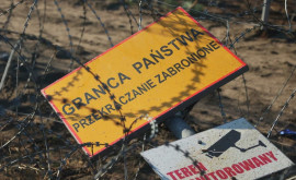 На видео попали мигранты сломавшие забор на польскобелорусской границе 