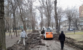 În parcul Dumitru Rîșcanu au început lucrările de reparație