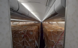 Un avion cargo încărcat cu peste 7500 de pături a aterizat pe Aeroportul Chișinău