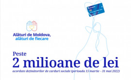 Peste 2 milioane de lei au fost deja oferite de către Victoriabank în promoția pentru carduri sociale din cadrul campaniei Alături de Moldova alături de fiecare